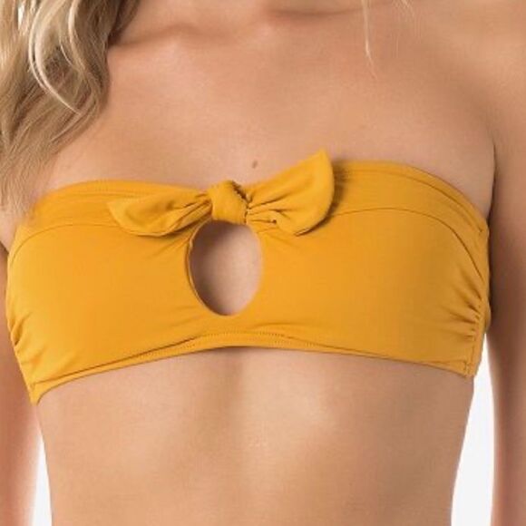 NWT MSRP $42 O'Neill Salt Water Tie-Back Bandeau Bikini Top - Picture 2 of 6